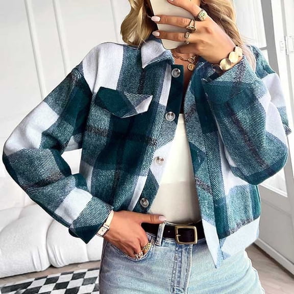 Vedolay Casual Tops for Women Jackets for Women Business Casual Open Front Long Sleeve Work Office Jackets,Blue M