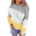 thumbnail image 1 of Vedolay Casual Tops for Women's Hoodies Half Zip Long Sleeve Oversizd Crop Pullover Sweatshirts with Pockets,Yellow XL, 1 of 4