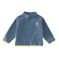 thumbnail image 1 of Vedolay Child Coats 2023 Long Sleeve Turn-down Collar Button Closure Plaid Outwear Blue,L, 1 of 5