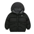 thumbnail image 1 of Vedolay Child Coats Printing Hooded Zipper Kids Girls Coat Outwear Black,110, 1 of 4