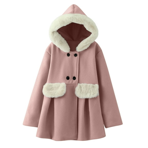 Vedolay Children Coat 2023 Children Plush Outerwear Baby Warm Clothes Pink,130