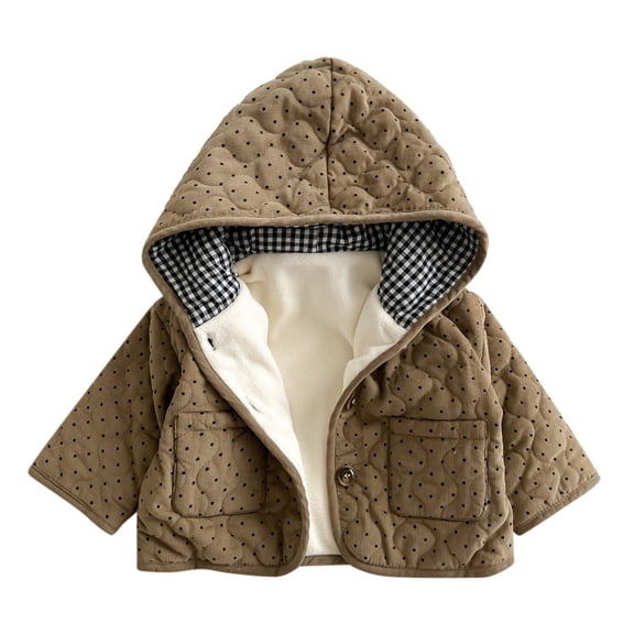 Vedolay Children Coat 2023 Slim Fit Jacket Button Cardigan Coat Casual Loose Outerwear Coffee,80