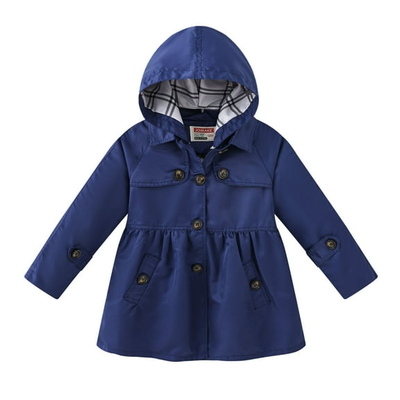 Vedolay Children Coat Hooded Windproof Toddler Girls Warm Cartoon Winter Coat Navy,120
