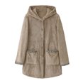 thumbnail image 1 of Vedolay Coat Women Button Down Knitwear Long Sleeve Soft Basic Knit Cardigan Coat 2023 Khaki,3XL, 1 of 4