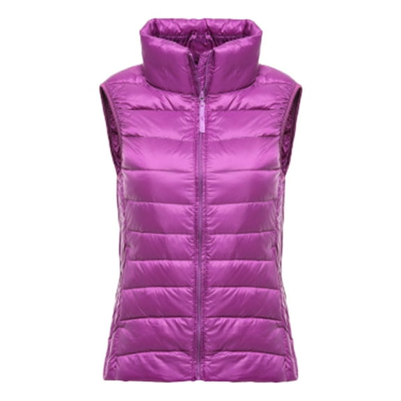 Vedolay Coat Women Mid-Length Long Sleeve Winter Warm Casual Jackets Outwear Purple,L