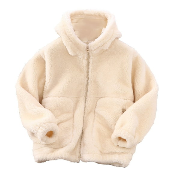 Vedolay Coat for Boys Hooded Coat Winter and Fall Outerwear Jacket 2023 Beige,140
