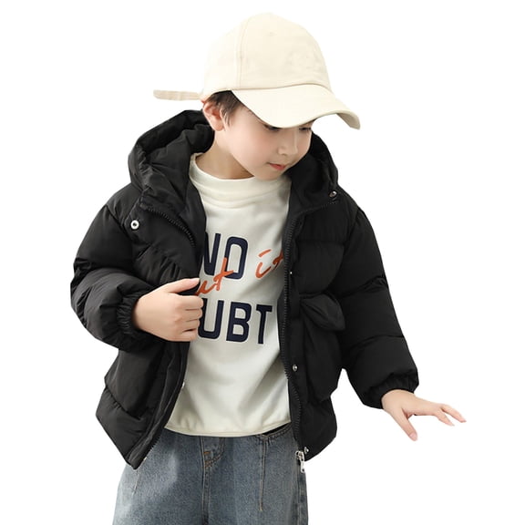 Vedolay Coat for Boys Hooded Outerwear Zipper Warm Winter 2023 Coat Cute Clothing A,110