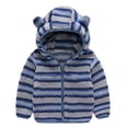 thumbnail image 1 of Vedolay Coat for Girls Hooded Outerwear Zipper Warm Winter Coat Cute Clothing Dark Blue,120, 1 of 4