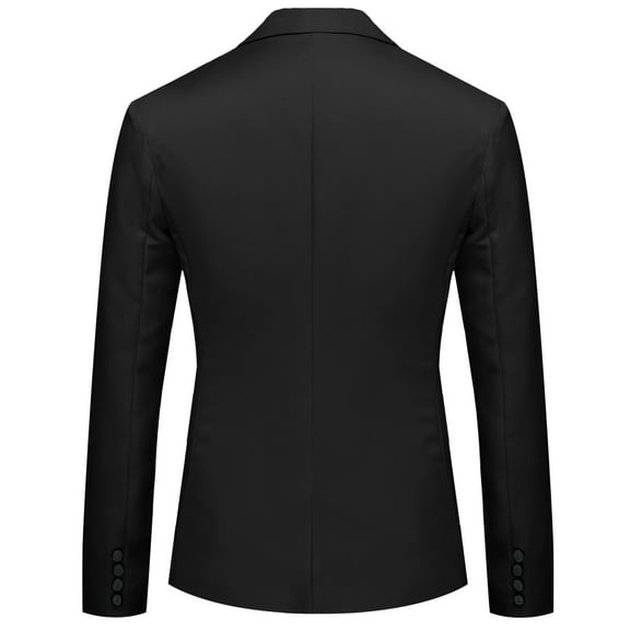 Vedolay Coat for Men Business Casual Blazer with Lined Work Suit Jacket with Pockets,Black 3XL