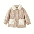 thumbnail image 1 of Vedolay Coat for Toddler Baby Girls Cute Boy Hooded Baby Kids Thick Zipper Girls Coat Outwear Khaki,90, 1 of 5