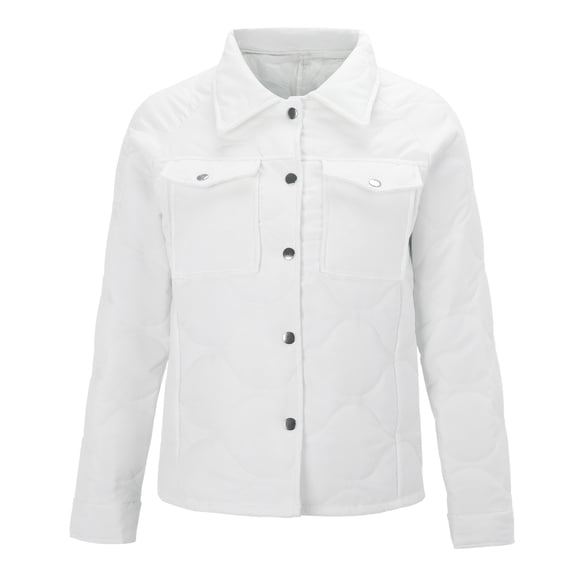 Vedolay Coat for Women Winter Long Sleeve Open Front Knit with Pockets White,S