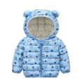 thumbnail image 1 of Vedolay Coats Boy's Ruffle Button Padded Winter Long Sleeve Jackets Outwear with Pockets,Blue 6-12 Months, 1 of 2