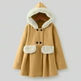 thumbnail image 1 of Vedolay Coats Girls Hooded Puffer Coat with Patch Pockets,Yellow 4-5 Years, 1 of 4