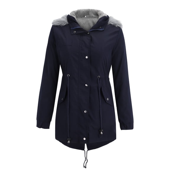 Vedolay Coats Women's Casual Open Front Long Sleeve Work Business Lapel Fashion Jacket,Navy L