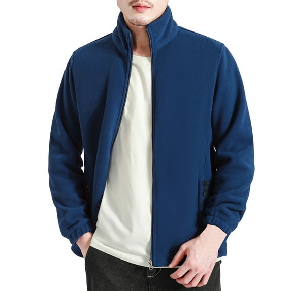 Vedolay Coats for Men Padded Puffer Jacket Coat with Hood Blue,XL