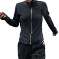 thumbnail image 1 of Vedolay Coats for Women 2023 Button Zipper Up Jackets Coats Outwear Black,S, 1 of 3