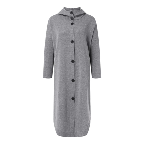 Vedolay Coats for Women Open Front Basic Classic Casual Soft Knitted Coat Grey,S