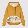 thumbnail image 1 of Vedolay Comfort Sweatshirts Hoodies for Women Casual Sweatshirt Crewneck Long Sleeve Solid Color Fall Soft Tops,Yellow L, 1 of 2