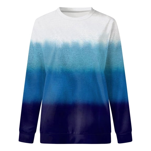 Vedolay Comfort Sweatshirts Womens Fall Fashion 2023 Sweatshirt Trendy Long Sleeve Pullover Tops,Blue M