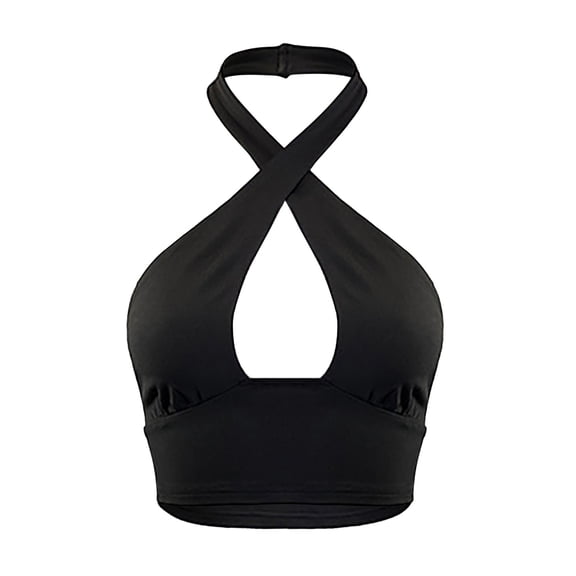 Vedolay Corset Top Women's High Neck Tank Tops Summer Sleeveless T Shirts Loose Fit with Pockets,Black L