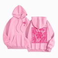 thumbnail image 1 of Vedolay Cute Palm Puff Hoodie, Preppy Sweatshirts, Fleece lining Pink Flower Hoodies, Gift for Women (Pink,L）, 1 of 7