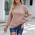 thumbnail image 1 of Vedolay Cute Sweaters Womens Crew Neck Long Sleeve Pullover Sweater Casual Loose Fall Tops,Khaki XL, 1 of 5