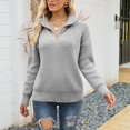 thumbnail image 1 of Vedolay Cute Sweaters Womens Fall Striped Sweater 2023 Long Sleeve Loose Oversized Pullover Tops,Gray M, 1 of 4