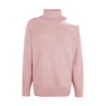 thumbnail image 1 of Vedolay Cute Sweaters Womens Fall Winter Casual Puff Sleeve Crew Neck Loose Soft Pullover Sweater,Pink S, 1 of 5