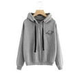thumbnail image 1 of Vedolay Cute Sweatshirts Hoodies for Women 2023 Teen Girls Fall Long Sleeve Jacket Cute Drawstring Zip up Hoodie,Gray 3XL, 1 of 2