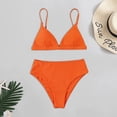 thumbnail image 1 of Vedolay Cute Swimsuits Women Plus Size Two Piece Tankini Set Swimsuits Tummy Control Bathing Suits Push Up Tankini Top with Boy Shorts,Orange XL, 1 of 5