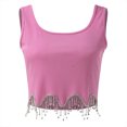 thumbnail image 1 of Vedolay Cute Tops Sleeveless Tank Tops for Women Silk Summer Camisole Tops V Neck Sleevele,Pink S, 1 of 5