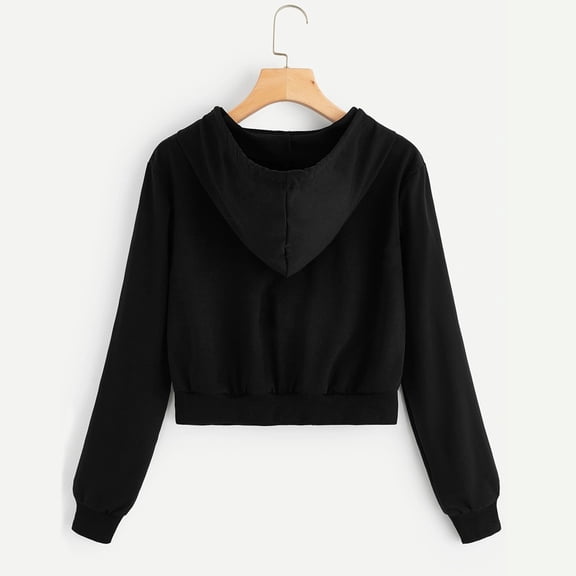 Vedolay Cute Tops Women's 2023 Fall Fashion 2023 Sweatshirt Trendy Long Sleeve Pullover Tops,Black L