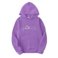 thumbnail image 1 of Vedolay Cute Tops Women's 2023 Zip Up Hoodies Oversized Sweatshirt Cute Fall Casual Clothing with Pockets,Purple XL, 1 of 2