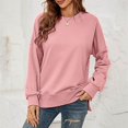 thumbnail image 1 of Vedolay Cute Tops for Women Women's 2023 Fall Fashion 2023 Long Sleeve Pullover Tops Casual Crewneck Sweatshirts,Pink XL, 1 of 4