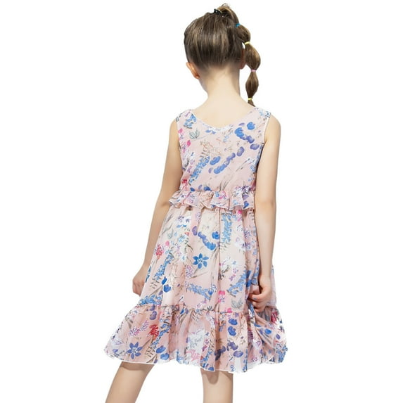 Vedolay Dress Toddler Girl-Wedding-Princess-Maxi-Dress Boho Off Shoulder Lace Ruffle Dress Gowns Holiday Dresses,J-Blue 8-9 Years