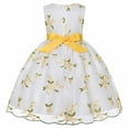 thumbnail image 1 of Vedolay Dressers Floral Girls Tea Party Dress Summer Casual Vintage Kids Maxi Dress,Yellow 8-9 Years, 1 of 5