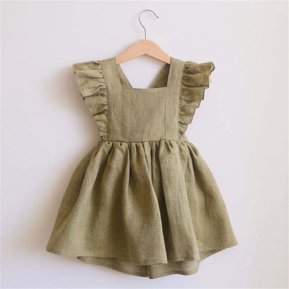 Vedolay Dressers Toddler Girls Dresses for Summer Short Sleeve Kid Clothes Party Tutu Dresses for Little Girls,Green 6-12 Months
