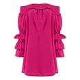 thumbnail image 1 of Vedolay Dresses For Women 2023 Women's Summer Maxi Dress Formal Loose Pockets Long Dress Short Sleeve Split,Hot Pink M, 1 of 3