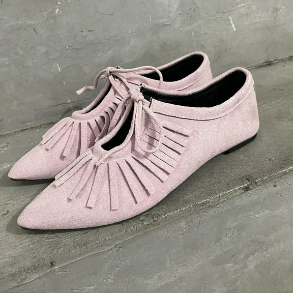 Vedolay Dressy Casual Shoes Loafers for Ladies Platform Slip-ons Ladies Shoes Lightweight,Purple 7.5