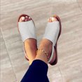thumbnail image 1 of Vedolay Dressy Sandals Sandals for Women 2023 Bow Flat Sandal Slippers,White 7, 1 of 4