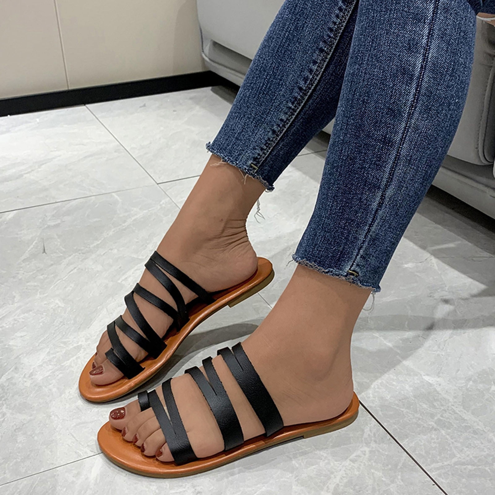 Vedolay Dressy Sandals Sandals for Women Strappy Flat Sandals