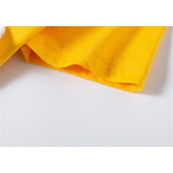 Vedolay Dressy Tops For Boy Boys T-Shirt Short Sleeve Birthday Gifts Printing Cartoon Graphic Tops for Children,Yellow 2-3 Years