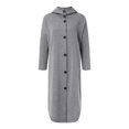 thumbnail image 1 of Vedolay Fall Clothes for Women Jumper Loose Oversized Cardigan Coat Outwear Overcoat Grey,2XL, 1 of 3