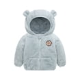 thumbnail image 1 of Vedolay Fall Coats for Kids Long Sleeve Jacket Kids Plush Outerwear Warm Clothes Grey,100, 1 of 4