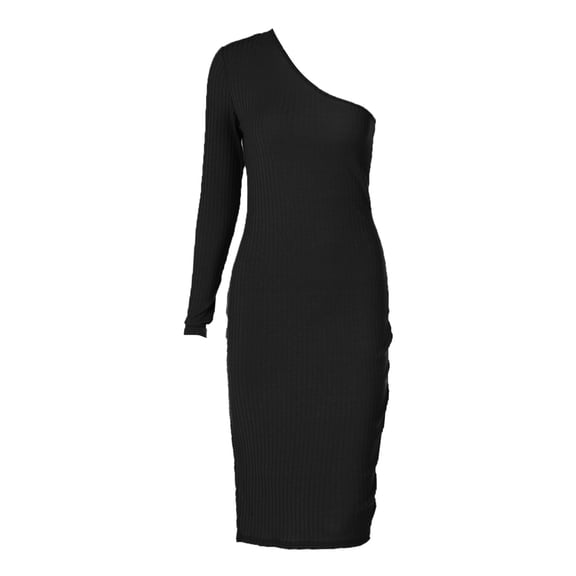 Vedolay Fall Dress Women's Pullover Sweater Dress Loose Oversized Long Sleeve Dress,Black L