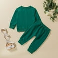 thumbnail image 1 of Vedolay Fall Outfits for Boy Boys' 2 Pieces Print Round Neck Long Sleeve Tee and Waist Pants Set,Green 18-24 Months, 1 of 5