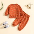 thumbnail image 1 of Vedolay Fall Outfits for Boy Loose Short-Sleeve Top and Active Pants Set,Orange 2-3 Years, 1 of 4