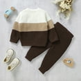 thumbnail image 1 of Vedolay Fall Outfits for Girl 2 Piece Cotton Set Long Sleeve Collared Shirt and Casual Pants Set,Coffee 2-3 Years, 1 of 5