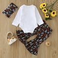 thumbnail image 1 of Vedolay Fall Outfits for Girl Clothes Sports Casual Tie Dye Prints Pant Sleeves T Shirt Elastic Waist,Black 12-18 Months, 1 of 3