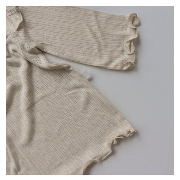 Vedolay Fall Sets for Boy Loose Long Sleeve Top and Pants 2 Pc Sets Sportswear Clothing Sets,Beige 0-6 Months